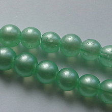 Korálky - Sklenené pastel-10ks (10mm-zelená mint,2.tr.) - 11905179_