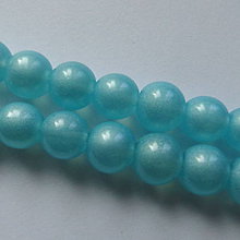 Korálky - Sklenené pastel-10ks (10mm-sv.modrá,2.tr.) - 11905183_