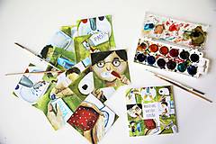 Grafika - Montessori kartičky- kúpelňa+wc+obliekanie - 11907465_