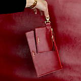 Peňaženky - Kožená mini peňaženka MARATHON (Meď/Bronz) - 11908291_