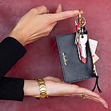 Peňaženky - Kožená mini peňaženka MARATHON (Meď/Bronz) - 11908292_