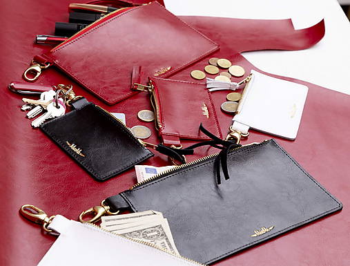 Peňaženky - Kožená mini peňaženka MARATHON - 11908274_