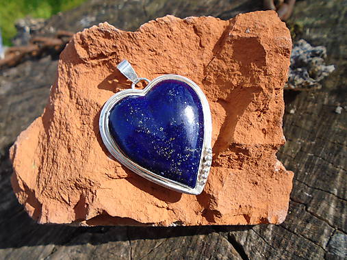 Strieborný prívesok Ag925 Lapis Lazuli Srdce