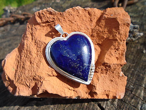 Strieborný prívesok Ag925 Lapis Lazuli Srdce