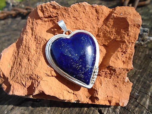 Strieborný prívesok Ag925 Lapis Lazuli Srdce