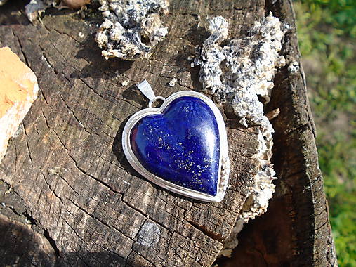 Strieborný prívesok Ag925 Lapis Lazuli Srdce