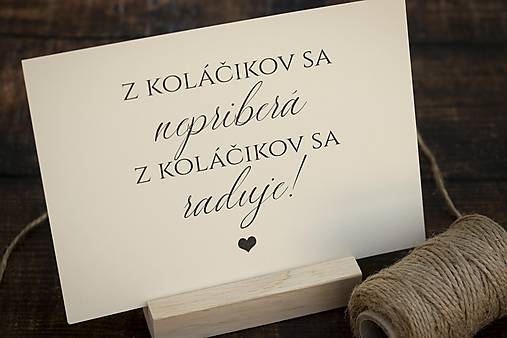 Papiernictvo - Informačná kartička krémová - Koláčiky - 11913827_
