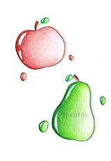 Kresby - Kvapôčky - nemiešať jablká s hruškami - 11914047_