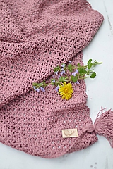 Detský textil - Letná deka BAVLNA: slezová ružová - 11916884_