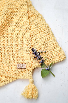 Detský textil - Letná deka BAVLNA: svetlá žltá - 11916914_