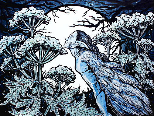 Obrazy - Endless Night - maľba tušom a akvarelom - originál - 11917715_