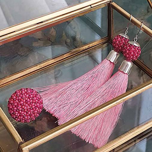 Sady šperkov - {LETO 2020} MALINY ružový letný set, náušnice a prsteň - 11916875_