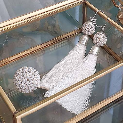 Sady šperkov - {LETO 2020} KOKOS biely letný set, náušnice a prsteň - 11916936_