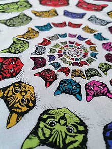 Textil - Bavlnená látka Cat-finity - 11923602_
