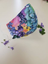 Rúška - Dizajnové bavlnené rúško - Flowers premium (Maľovaná záhrada) - 11926940_