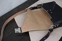 Kabelky - Kožená kabelka BLACK PEAK Veľká s vreckom - 11933234_