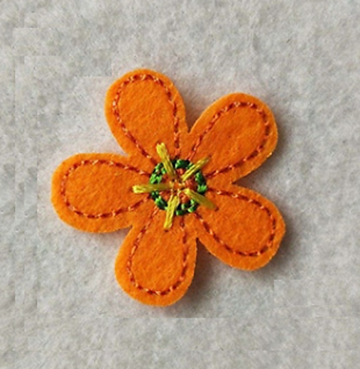  - Nažehľovačka Oranžový kvietok 3x3cm - 11932938_