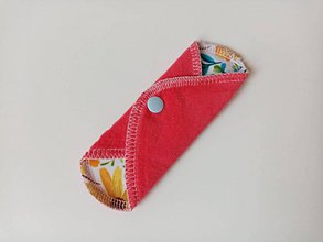 Úžitkový textil - EKO Lady Mini intimka - Lúčne kvietky (červená) - 11931086_