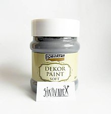 Farby-laky - Dekor paint soft chalky, 230 ml, kriedová farba (grafitová sivá) - 11935410_