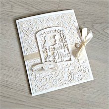 Papiernictvo - Svadobná pohľadnica+svadobná obálka - 11939277_