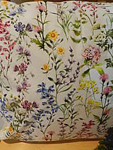 Úžitkový textil - Vankúš maľovaný - Skorocel a hnedáčik - 11938439_