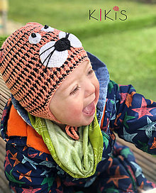 Detské čiapky - Jarná čiapka - Tigrík, vhodná aj pre malé  Onkoláčičky 😍 a malých Onkoláčikov 😍 - 11939021_