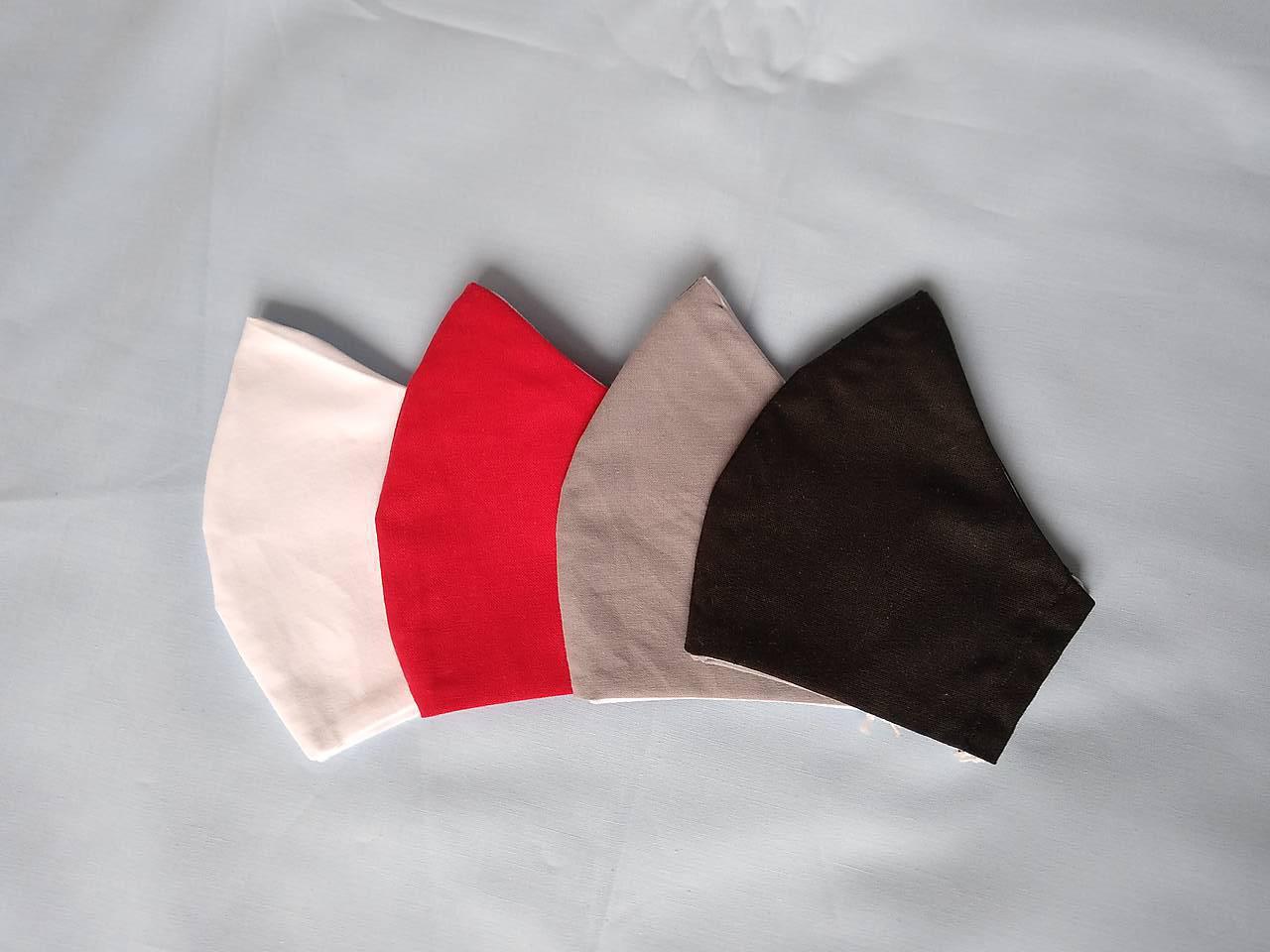 Set 4 rúšok tvarované dvojvrstvové s antibakteriálnym vnútrom