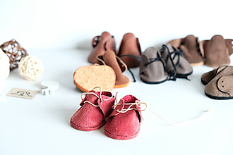 Hračky - Doplnky pre bábiku. Kožené topánočky - 11940227_