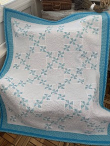 Úžitkový textil - patchworková deka "Letné pobrežie" - 11939701_