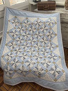 Úžitkový textil - patchworková detská deka "Belasé veterníky - 11940035_