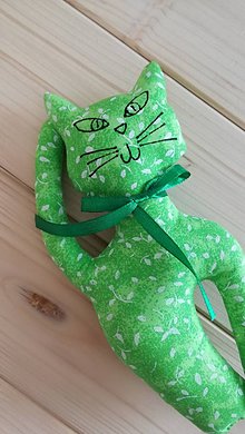Hračky - mačička (Zelená) - 11945181_