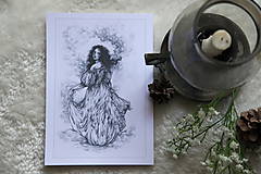 Kresby - Princezná tancujúca v hmlách Art Print - 11944811_