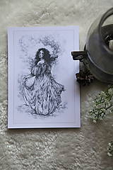 Kresby - Princezná tancujúca v hmlách Art Print - 11944812_
