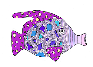 Kresby - Relaxačná ryba ilustrácia (famózna) - 11944795_