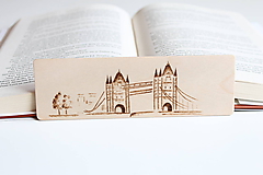  - Drevená záložka do knihy "Tower Bridge" - 11948873_
