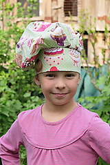 Detské čiapky - Detská kuchárska čiapka cupcake - 11948885_