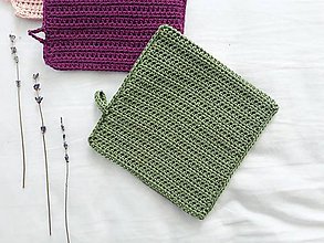 Úžitkový textil - Žinka na umývanie (Zelená) - 11949067_