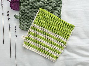 Úžitkový textil - Žinka na umývanie (Zelená) - 11949090_
