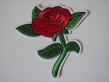 Galantéria - Nažehľovačka - ruža červená veľká - 11952050_