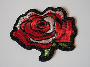 Galantéria - Nažehľovačka ružička červená 2 - 11952083_
