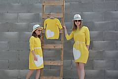 Detské oblečenie - Teplákové šaty "mama a dcéra" Minna 3/4rukáv (S) - 11956787_