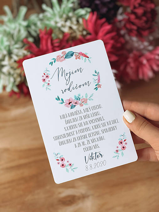 Tabuľky - Poďakovanie rodičom 52 venček - 11961712_