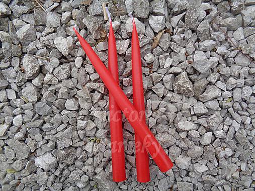 Sviečky - Kónická sviečka - Červená - 11966877_