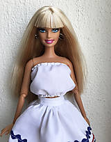 Hračky - Biely top pre Barbie - 11966973_