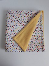 Detský textil - Detská deka žltá - Hviezdy - 11967125_