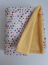 Detský textil - Detská deka žltá - Hviezdy - 11967135_