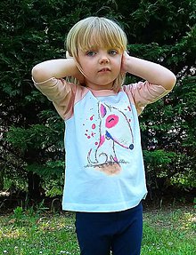 Detské oblečenie - Detské tričko s 3/4 raglánovými rukávmi -  bulterier - 11967491_