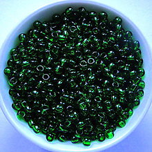 Korálky - TOHO round 3mm-10g (transparent green) - 11971144_