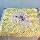 Pastelovo-žltá deka : z Alize Puffy