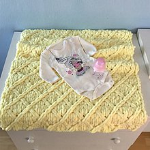Detský textil - Pastelovo-žltá deka : z Alize Puffy - 11972911_